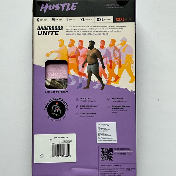 Pair of Thieves Hustle Men Boxer Briefs, 2-pack, Tie Dye XXXL - Picture 3 of 13